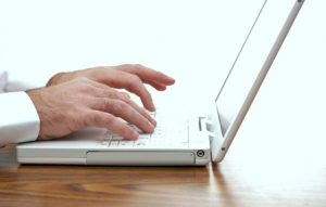 man and computer