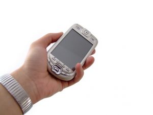 hi-end pda computer in hand