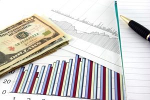 Business Charts with US Money