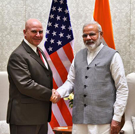 US National Security Adviser HR McMaster Talks to Indian Officials