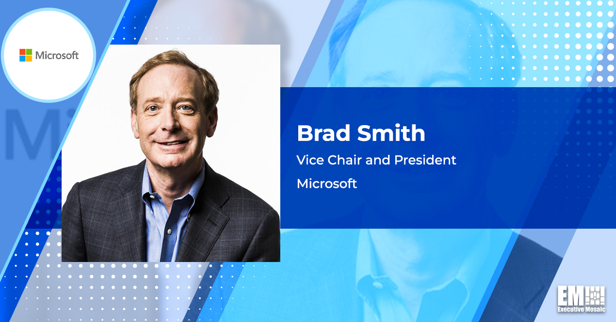 Microsoft's Brad Smith on 5Point Blueprint for Public Governance of AI