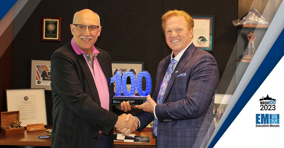 Peraton CEO Stu Shea & Executive Mosaic's Jim Garrettson Meet for 2023 Wash100 Award Handover - Vimarsana News