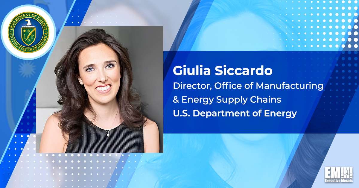 McKinsey Vet Giulia Siccardo Joins DOE - Vimarsana News